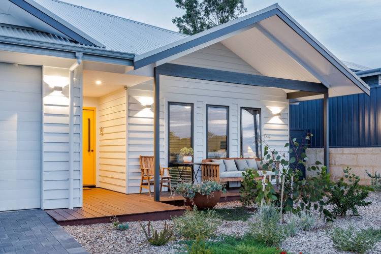 Choose a Custom Home built by MSky Homes in the South West WA, A front facade of a country style home in Dunsborough